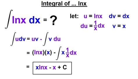 According to the properties of logarithms, we know that. . Intergral of lnx